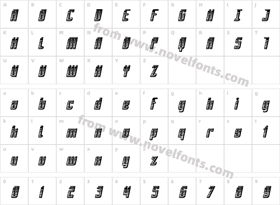 SF Piezolectric SFX ObliqueCharacter Map