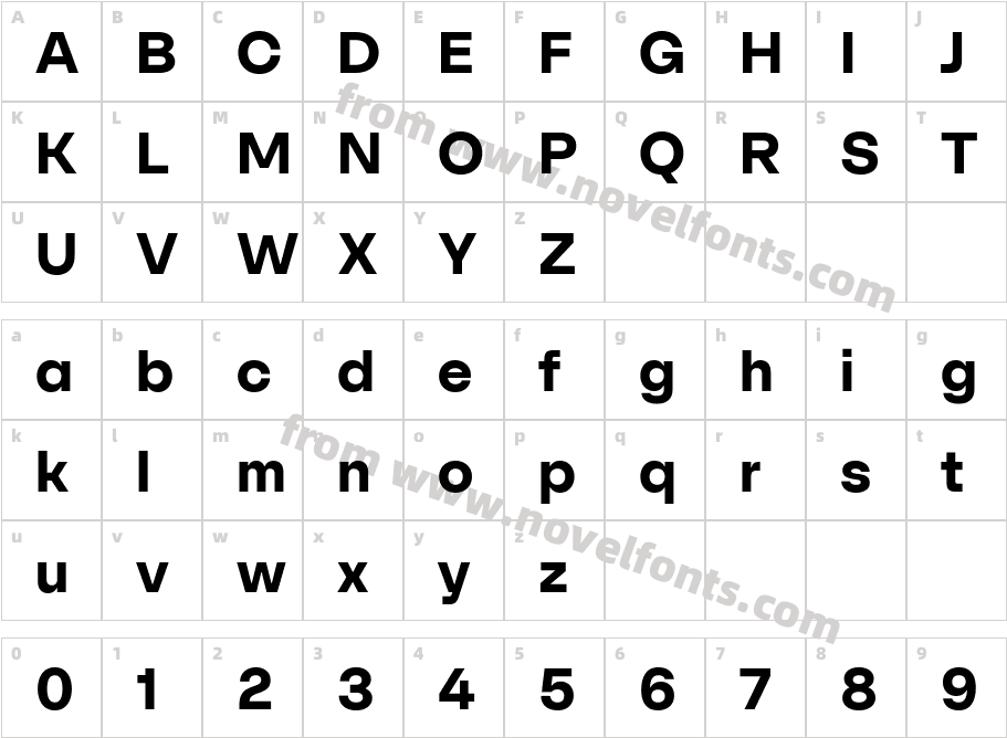 SFT Schrifted Sans TRIAL BoldCharacter Map