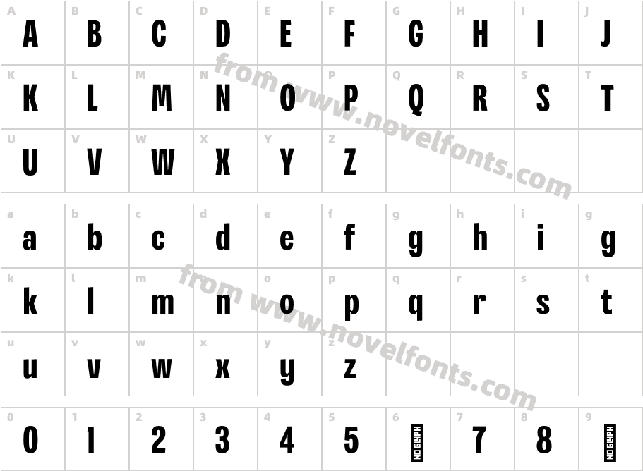 SG Mikura Semibold DEMOCharacter Map