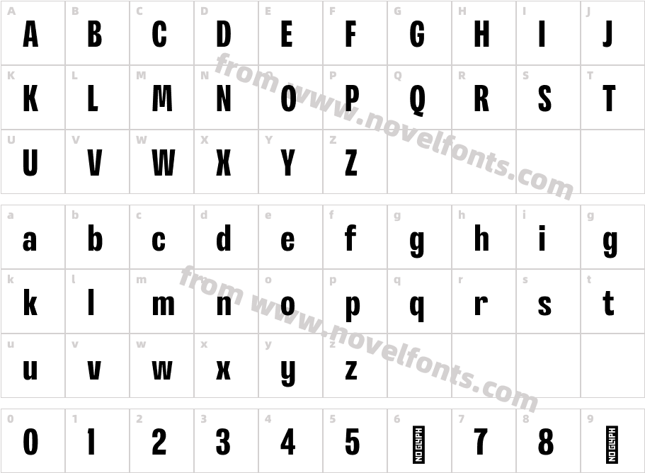 SG Mikura Semibold DEMOCharacter Map