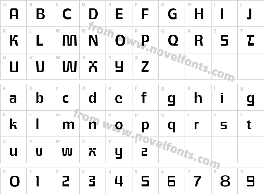 SG Takimon Regular DEMOCharacter Map