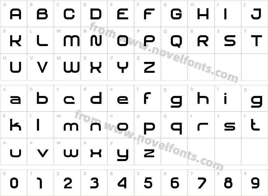 SHARY BoldCharacter Map