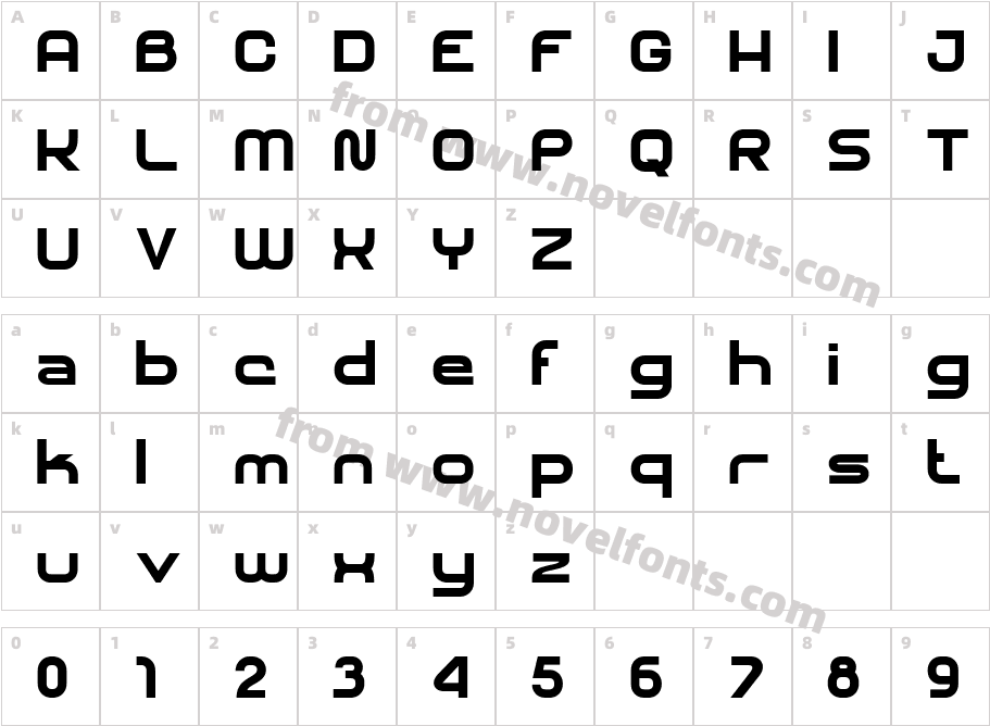 SHARY Extra BoldCharacter Map