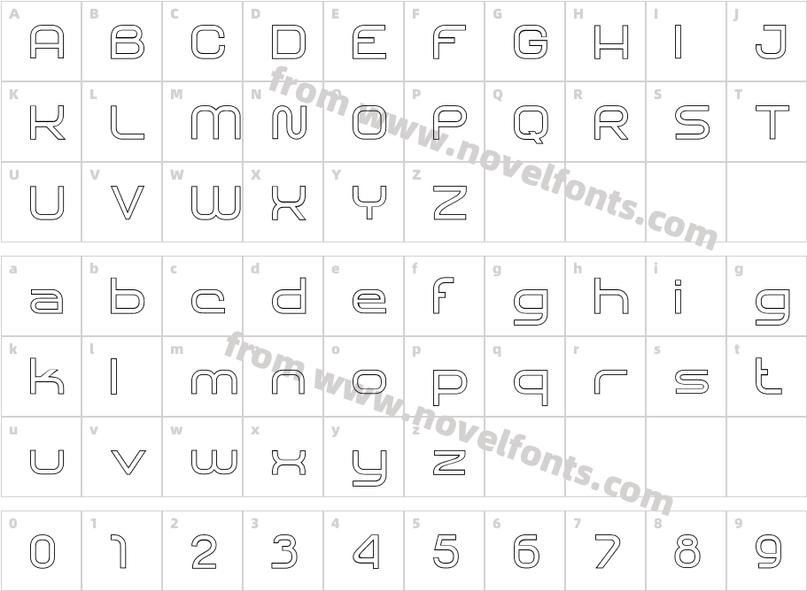 SHARY LINE Demi BoldCharacter Map