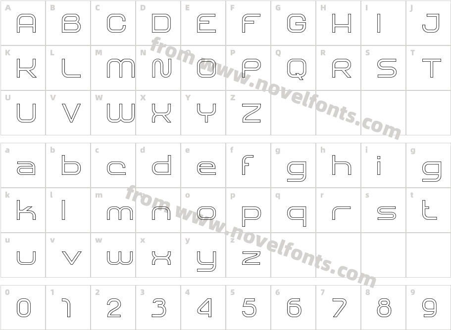 SHARY LINE MediumCharacter Map