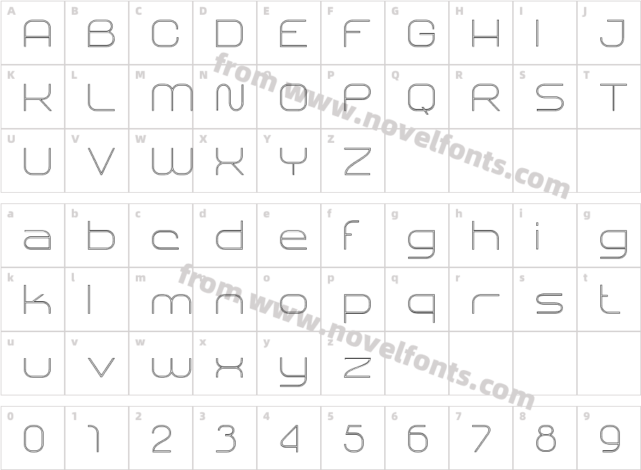 SHARY LINE ThinCharacter Map