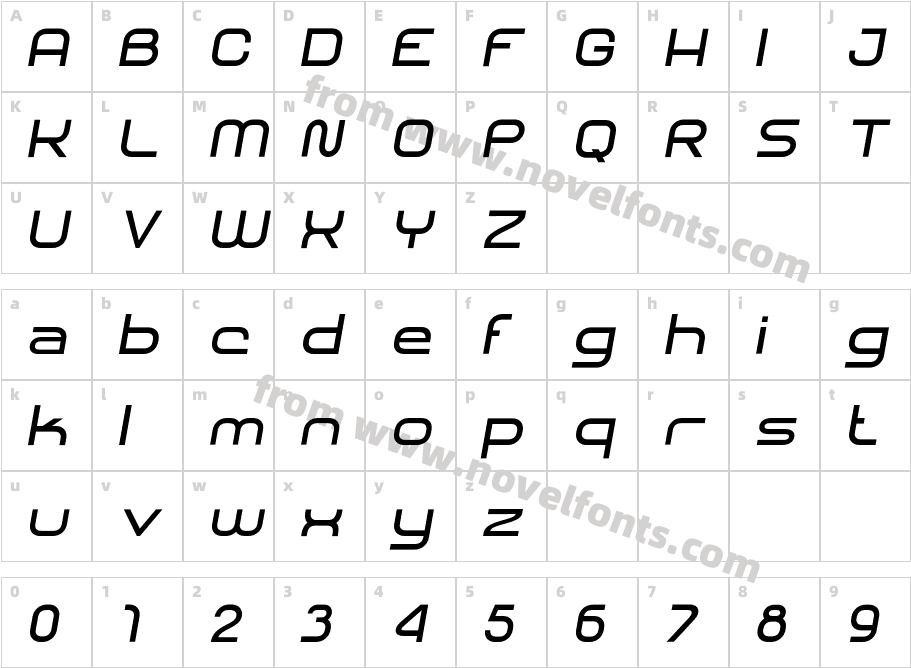SHARY italic Demi BoldCharacter Map