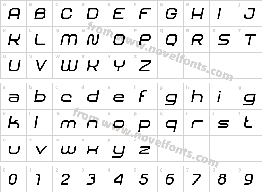 SHARY italic Demi BoldCharacter Map