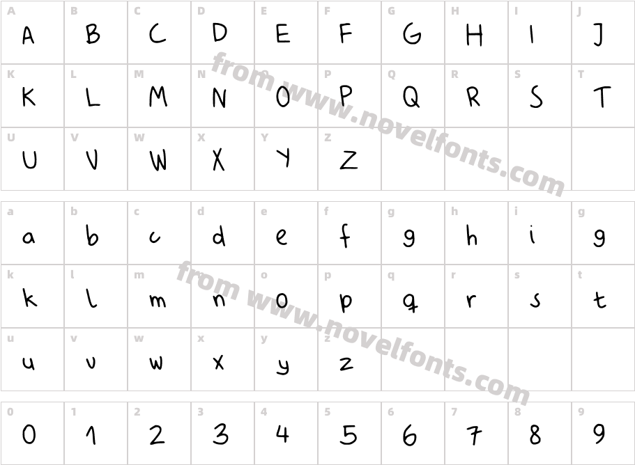 My_Unprofessional_HandwritingCharacter Map