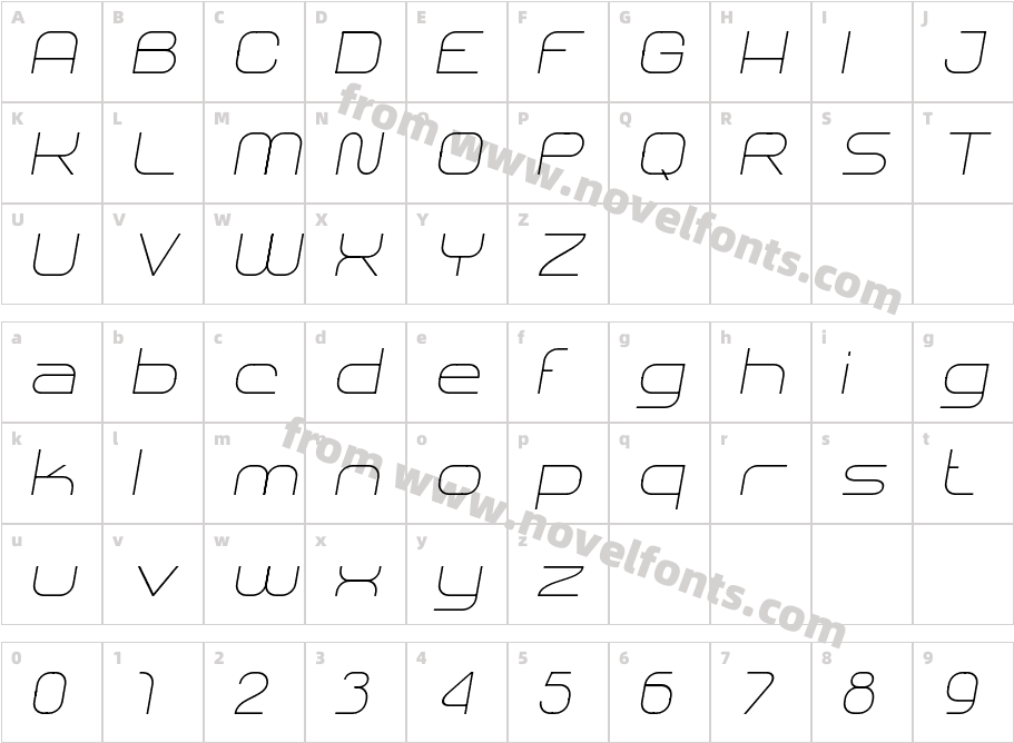 SHARY italicCharacter Map