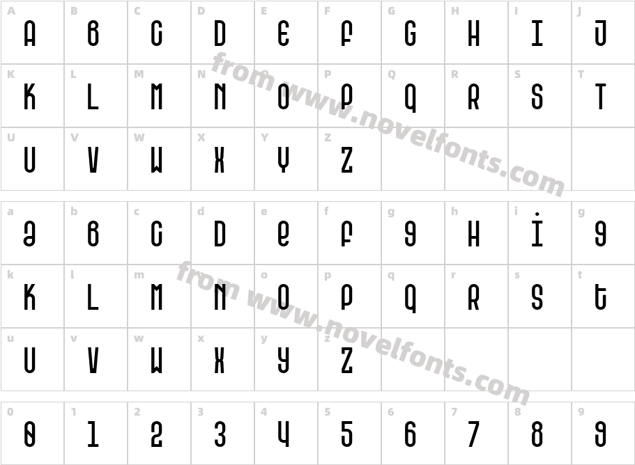 SK Barbicane Unicase LightCharacter Map