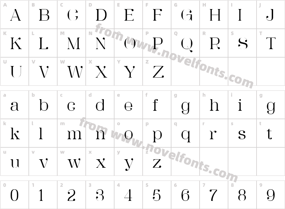SK Zweig Rounded LightCharacter Map