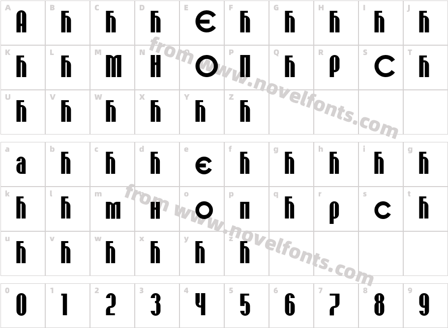 SPOMENAR1Character Map