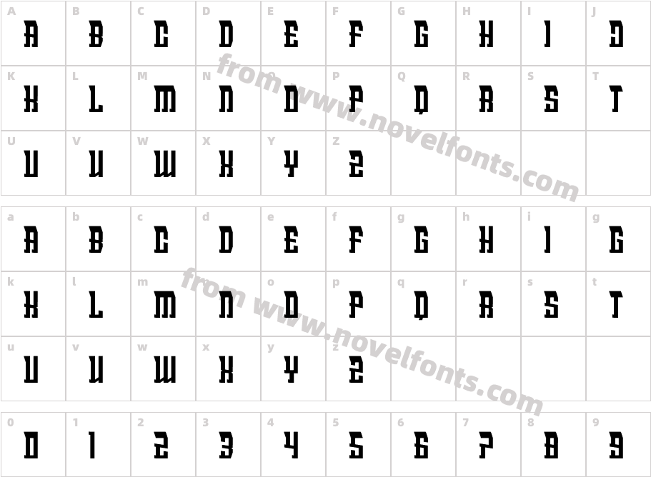 SPORTGYMAXO RegularCharacter Map