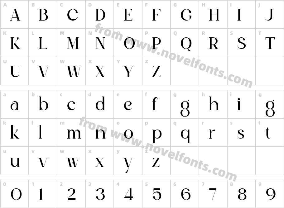 SS Alice RegularCharacter Map