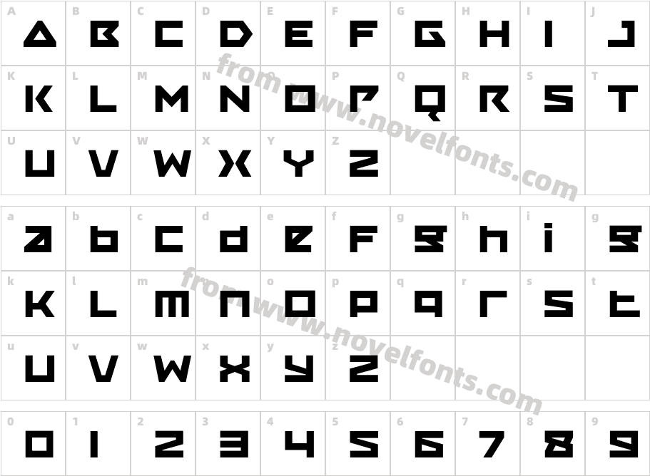 SS Ransom RegularCharacter Map