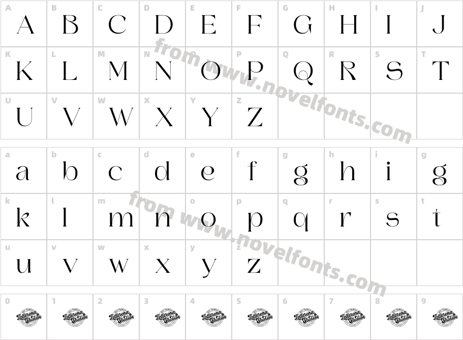 Sagite DEMO VERSIONCharacter Map