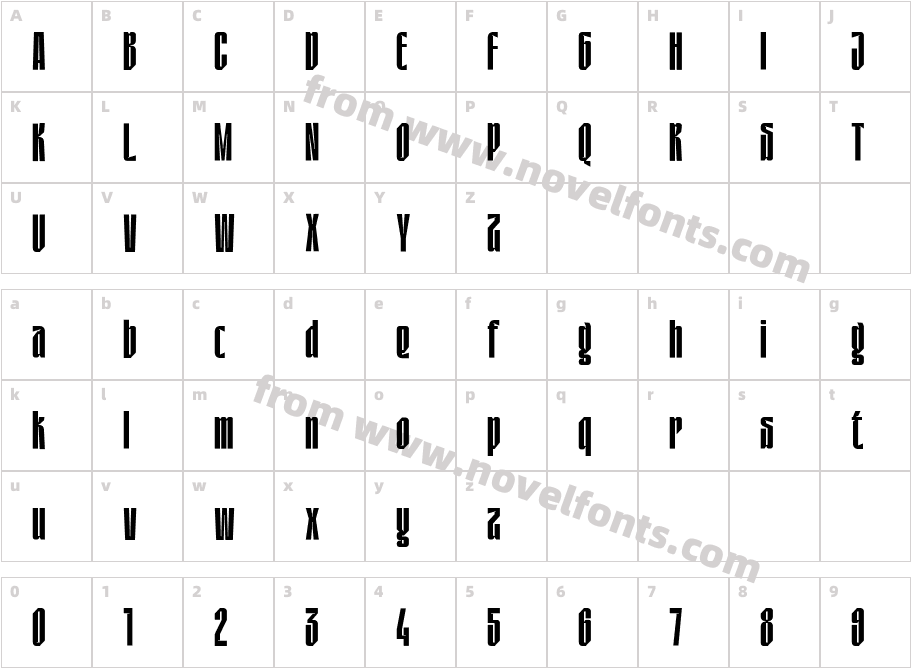 Sagner BoldCharacter Map