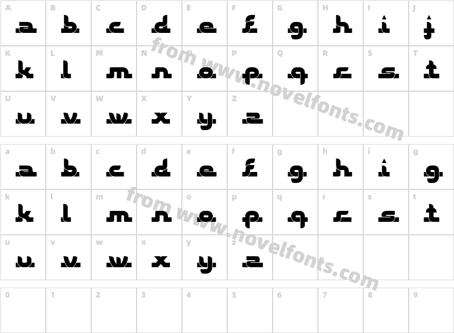Saladin RegularCharacter Map