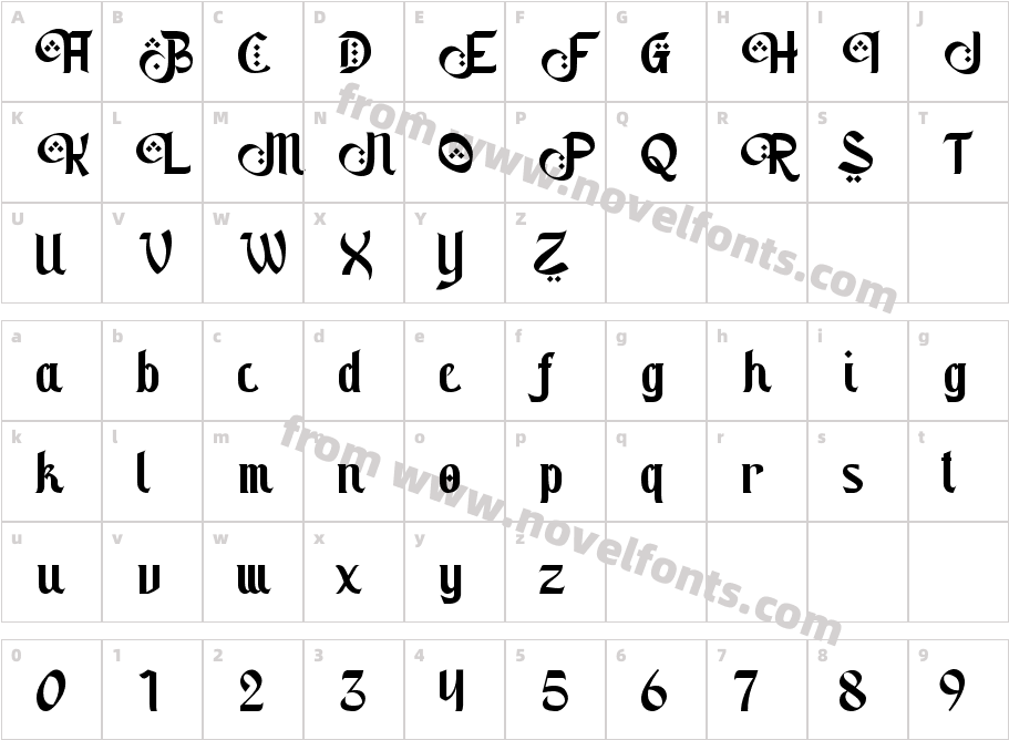 Salamy RegularCharacter Map