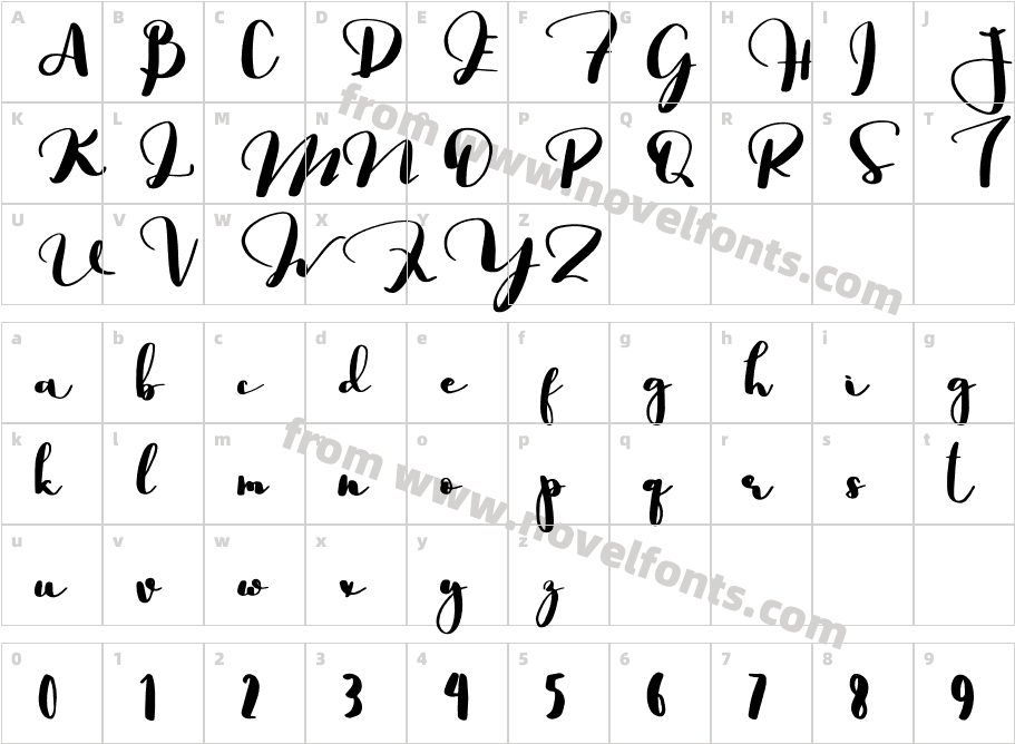 Saligra RegularCharacter Map