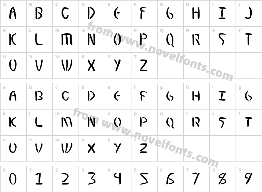 Mystic Etchings NormalCharacter Map