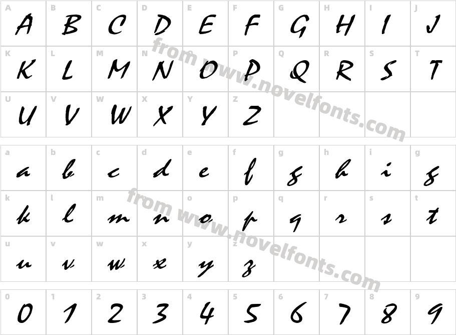 Mystic Wide ItalicCharacter Map