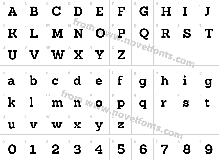 Sanchez Slab BoldCharacter Map