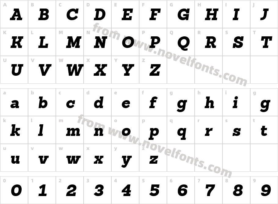 Sanchez Slab W03 Black ItCharacter Map
