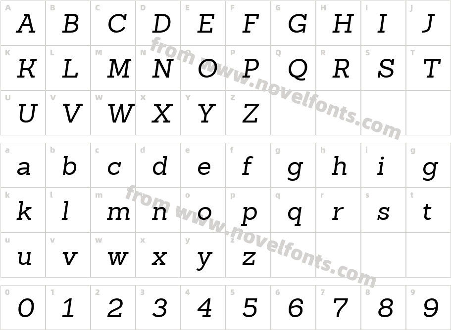 Sanchez Slab W03 ItCharacter Map