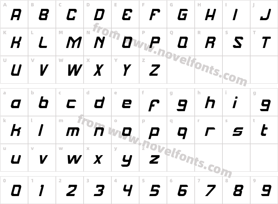 Sandayz Thin ItalicCharacter Map