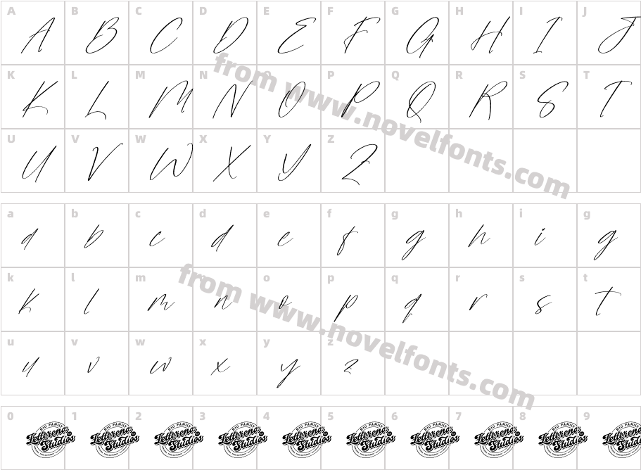 Sanetury Grethan DEMO VERSION ItalicCharacter Map