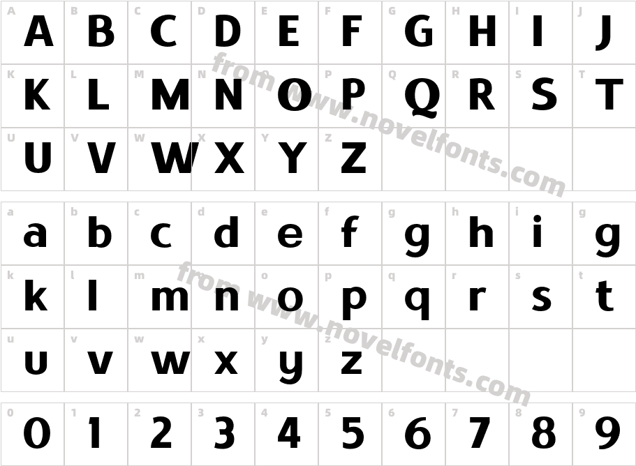 Satrio Extra BoldCharacter Map