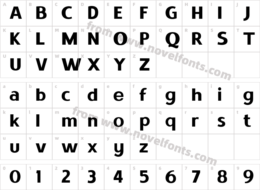 Satrio Extra BoldCharacter Map