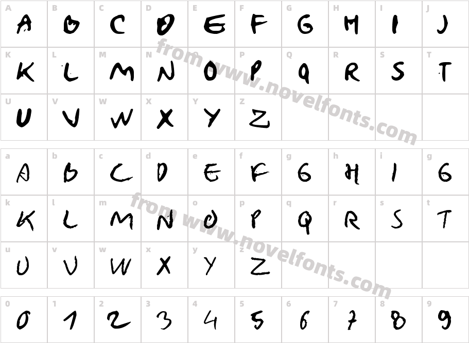 NATURAL WRITINGCharacter Map