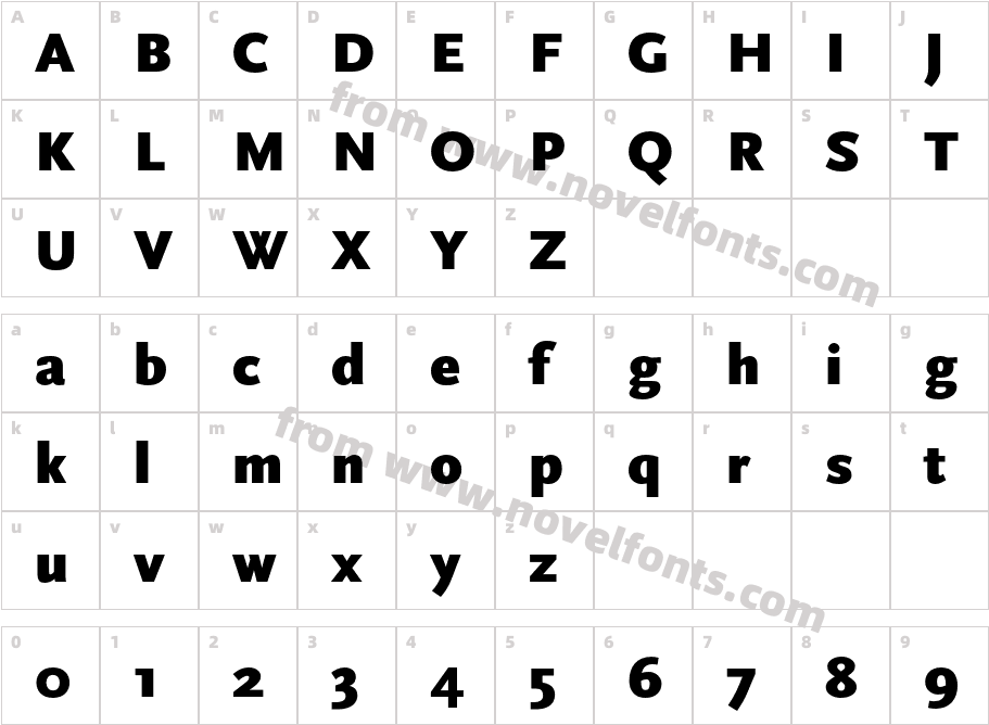 Scala Sans Pro BlackCharacter Map