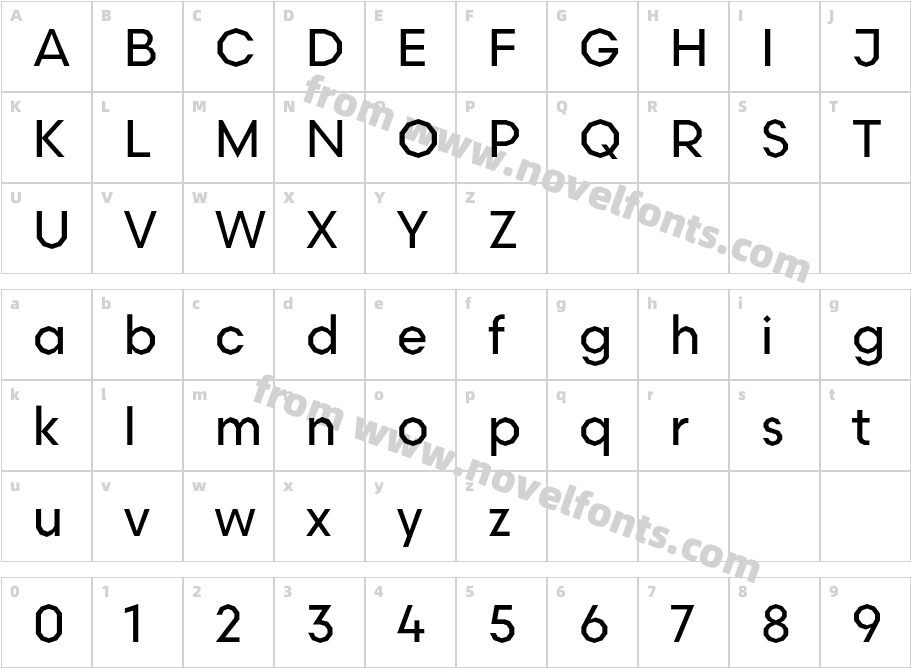 Scandia Line MediumCharacter Map