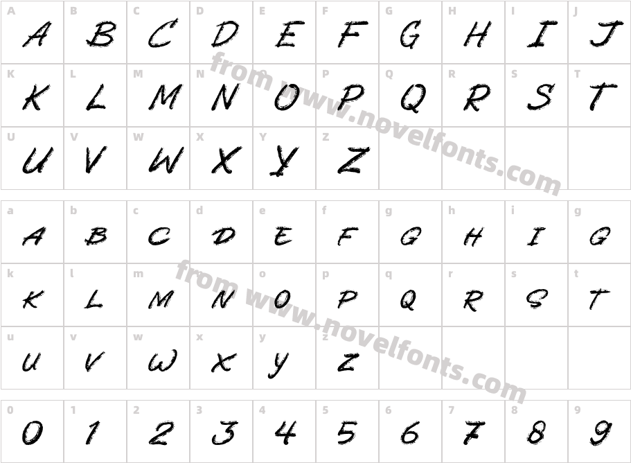Scaratick All Caps Free Personal AlCharacter Map