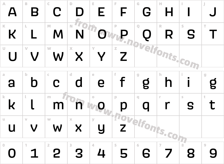 Scarlet MediumCharacter Map