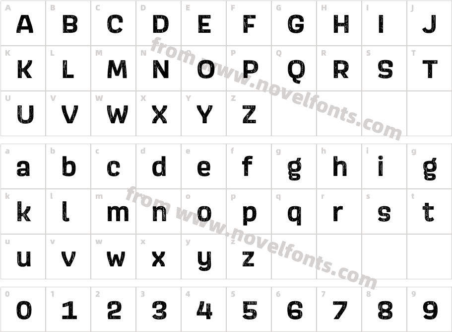 Scarlet Wood BoldCharacter Map
