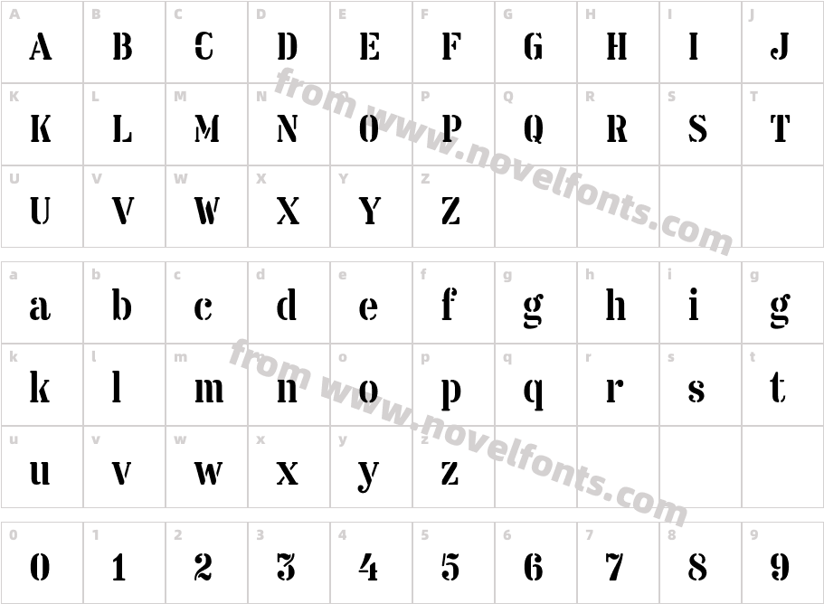 Schablona No3Character Map