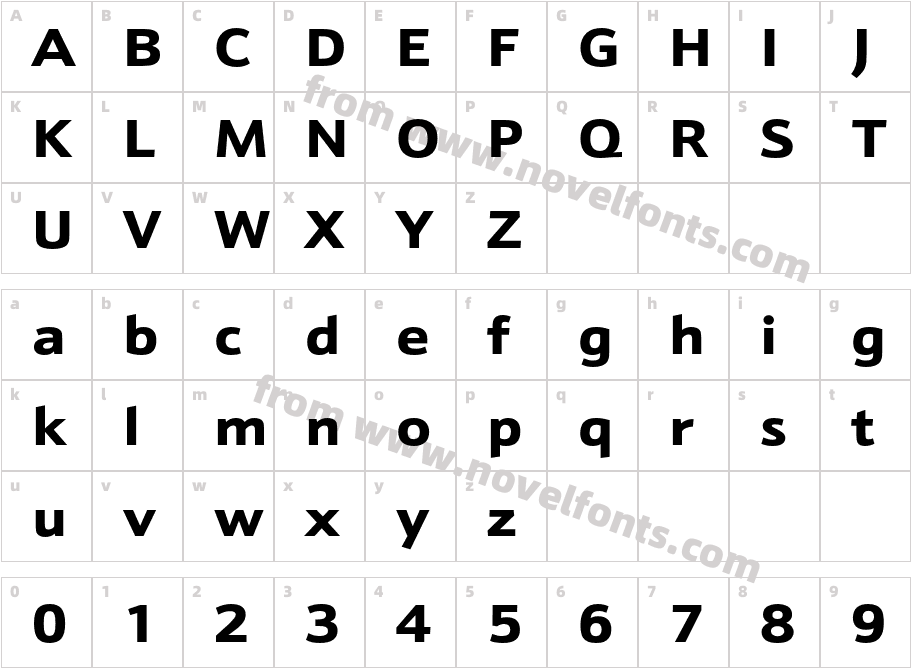 Schnebel Sans Pro Expand BlackCharacter Map