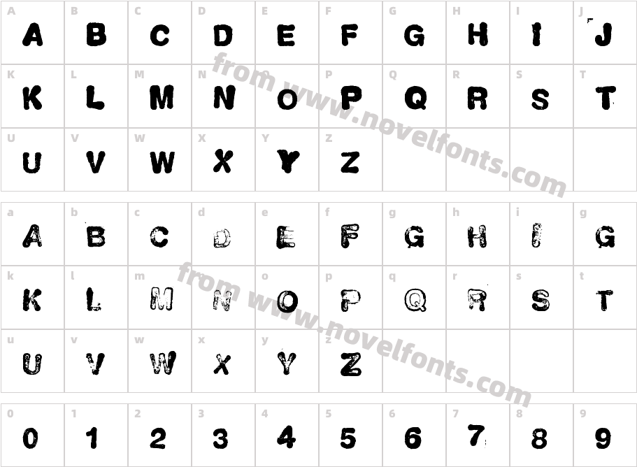 NEUVO-SELLOCharacter Map