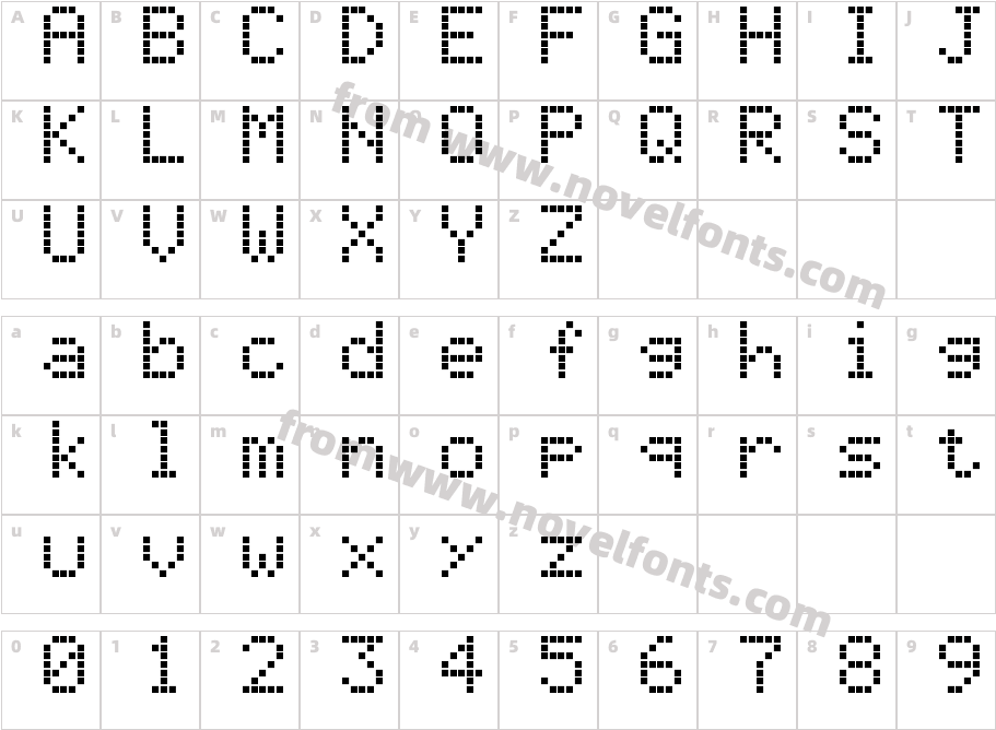 Scientific Calculator LCD RegularCharacter Map
