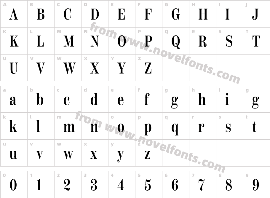 Scotch Deck Compressed MediumCharacter Map
