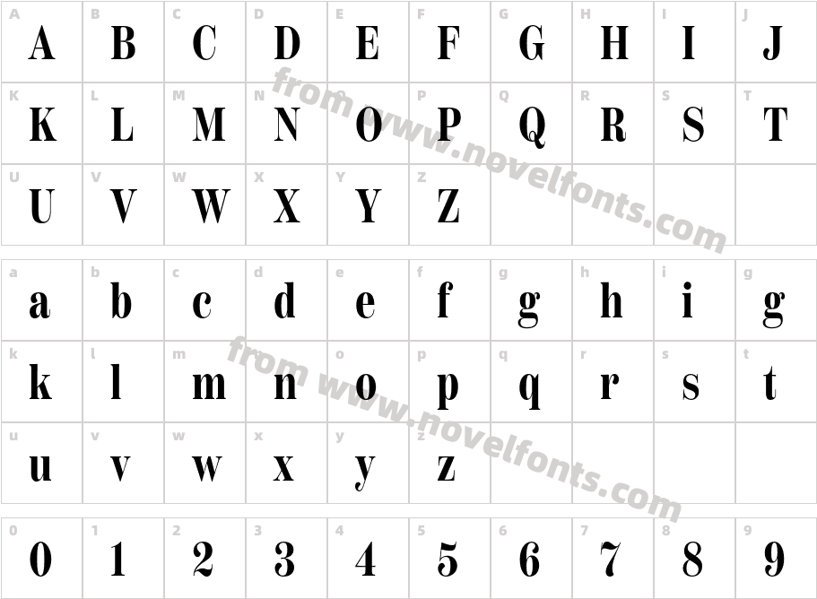 Scotch Deck Compressed SemiboldCharacter Map