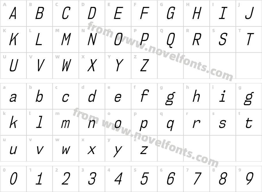 NK57 Monospace Cd BkCharacter Map