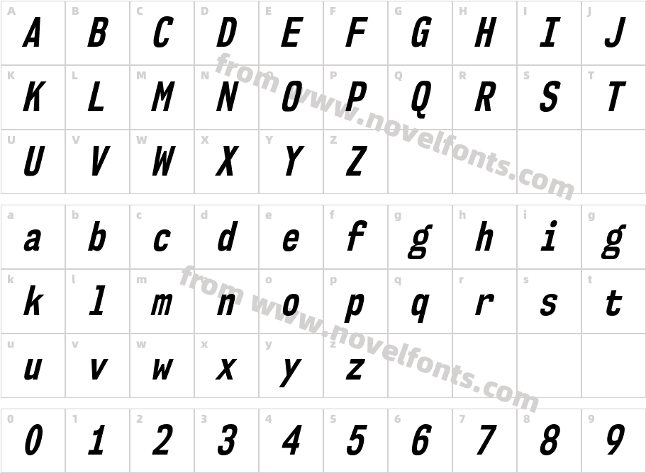 NK57 Monospace Cd Rg Bold ItalicCharacter Map