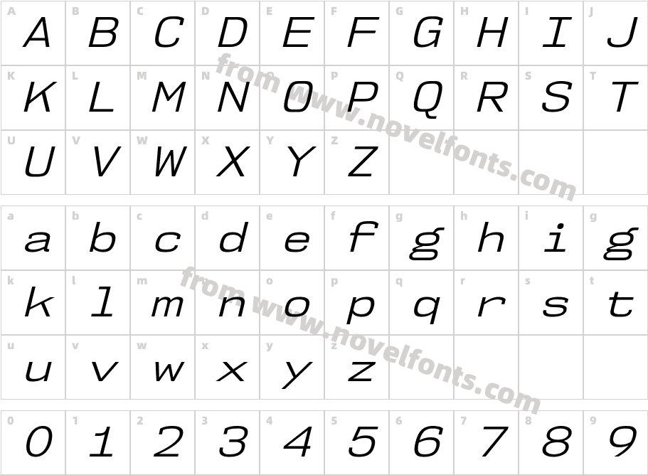 NK57 Monospace Se BkCharacter Map