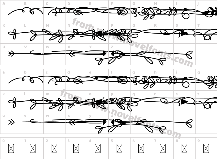 Sea Divider RegularCharacter Map
